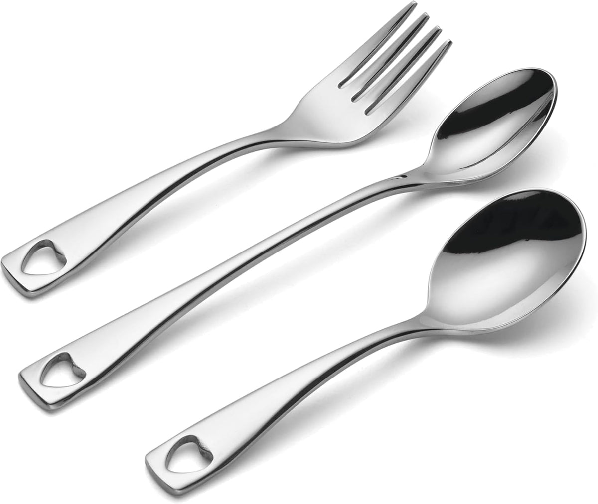 Oneida Little Love 6 Piece Fine Flatware Progress 18/10 Stainless Steel, Silverware Set