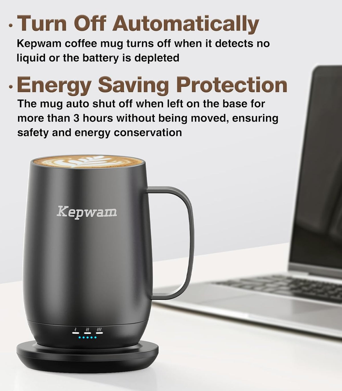 Heated Coffee Mug T2-Plus, 20oz Leading Large Capacity Self Heating Coffee Mug, Up to 8 Hrs Battery & Hot Up to 149℉, Smart Coffee Mug for Women, Men