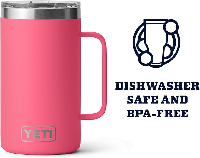 YETI Rambler 24 oz Mug, Vacuum Insulated, Stainless Steel with MagSlider Lid
