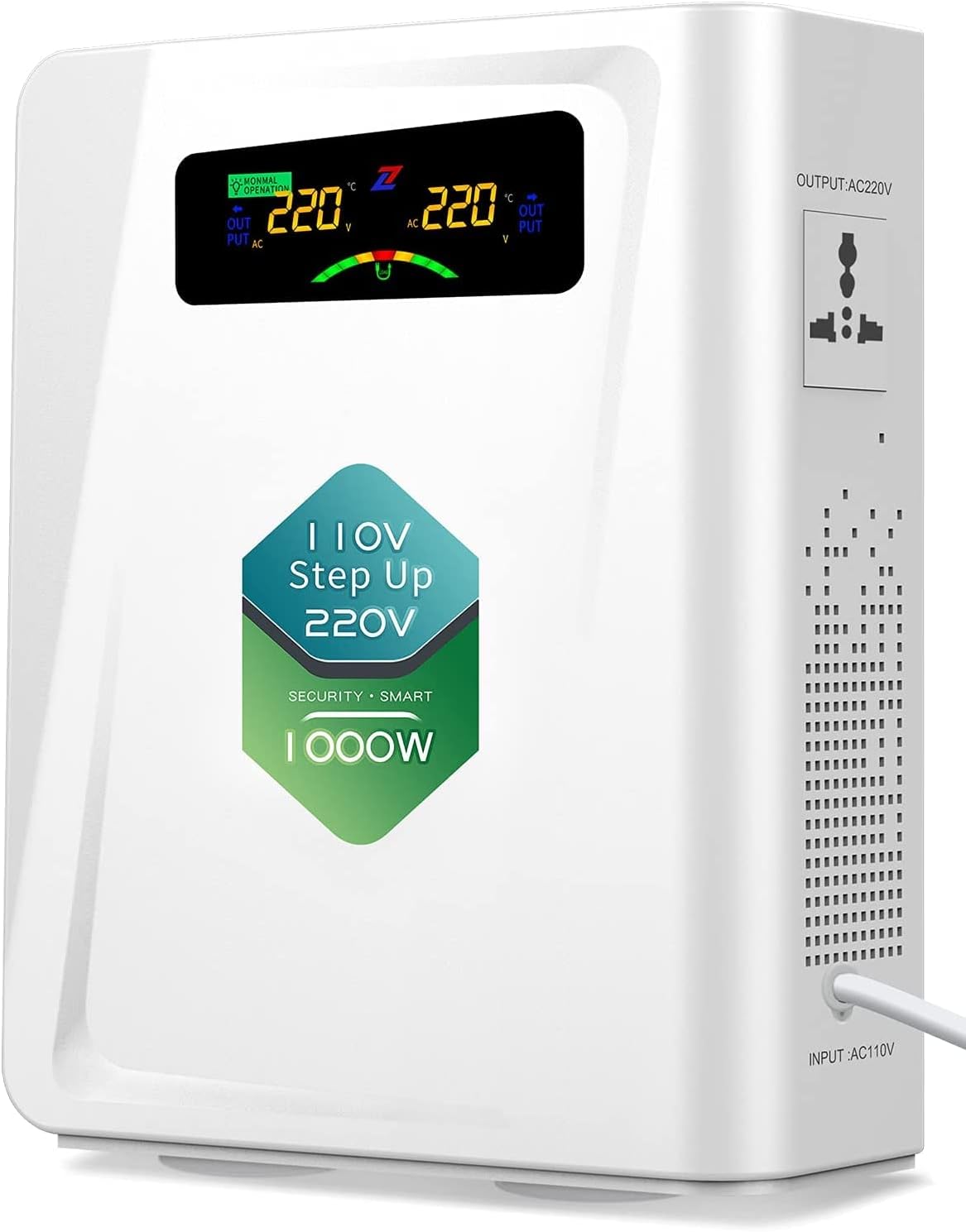 120v to 240v Step Up Transformer 1000W, 110v to 220v Power Voltage Converters, No Noise, Ten Protection Functions, Suit for Coffee Machines, Rice Cookers and Other Appliances