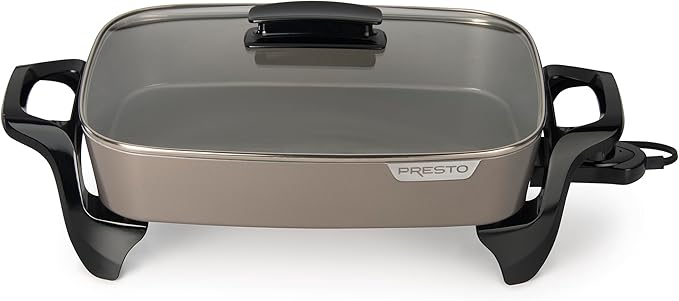 Presto 06856 16-Inch Ceramic Electric Skillet, Grey