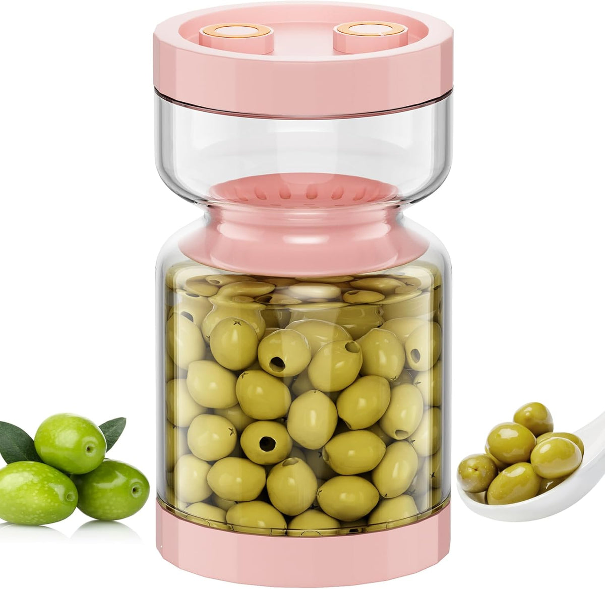 Pickle Jar with Strainer Flip, 51oz Glass Pickle Container with Strainer,Airtight Mason Pickles Jars for Olive Kimchi Capers Kosher Dill,Food Storage Containers with Lids for Pickles Lover