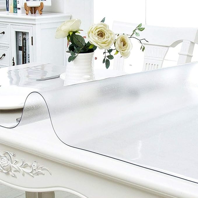 NECAUX Custom 12 x 18 Inch Frosted Desk Cover Protector, 1.5mm Thick Plastic Desk Pad Mat, Table Cover Tablecloth Protector for Office Computer Writing Desk, Side Table, End Table, Night Stand Dresser