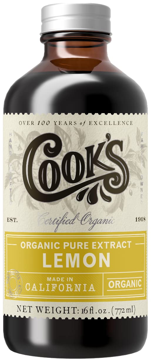 Cook's Organic Pure Lemon Extract 16 oz
