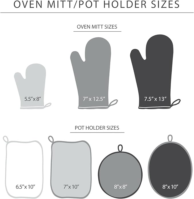KITCHENAID Ribbed Soft Silicone Oven Mitt 2-Pack Set, 7.5"x13", Pistachio