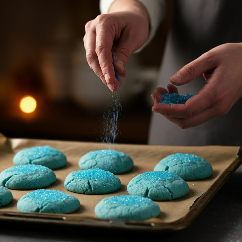 Bakerpan Blue Sanding Sugar for Baking & Cookie Decorating - 5 Ounce Edible Blue Sugar Sprinkles for Cookies, Cakes, Cocktails (Made In USA)