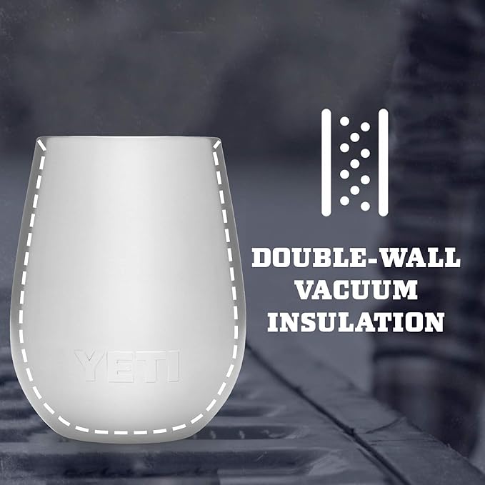 YETI Rambler 10 oz Wine Tumbler, Vacuum Insulated, Stainless Steel with MagSlider Lid, Seafoam