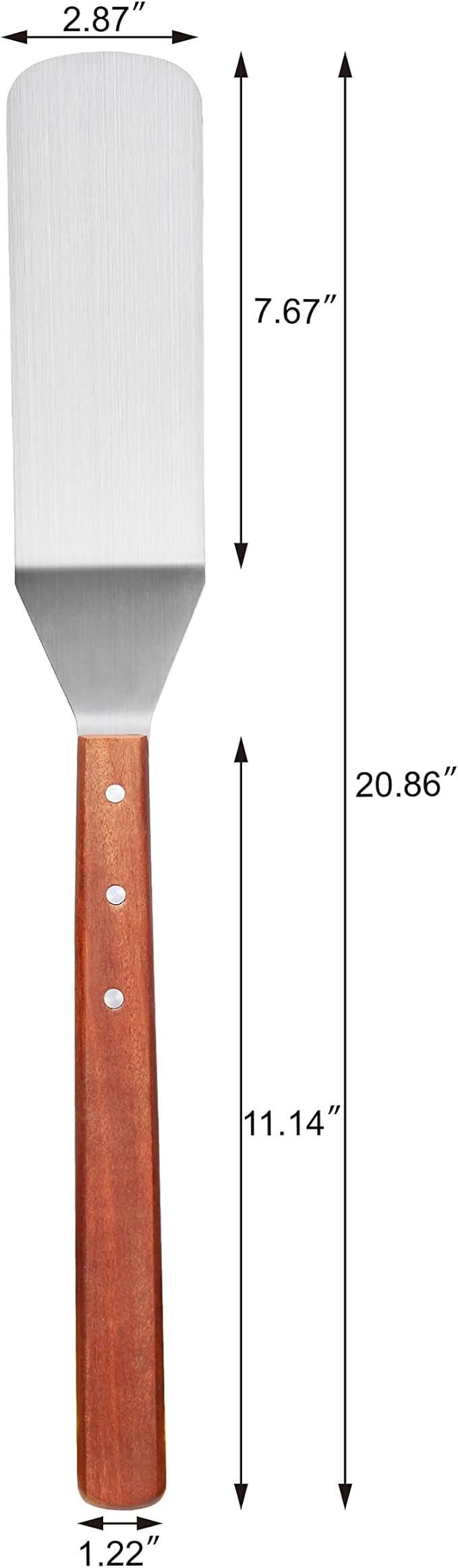 New Star Foodservice 38200 Wood Handle Flexible Grill Turner/Spatula, 21-Inch