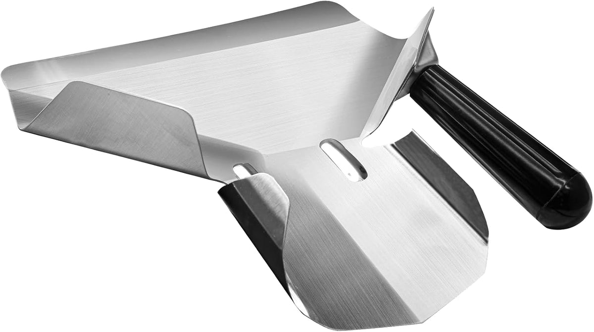Stainless Steel French Fry Popcorn Scoop, Quick Fill Tool for Food Bags & Boxes, Multipurpose Utility Scooper for Bagger French Fries, Snacks, Desserts, Ice, Dry Goods