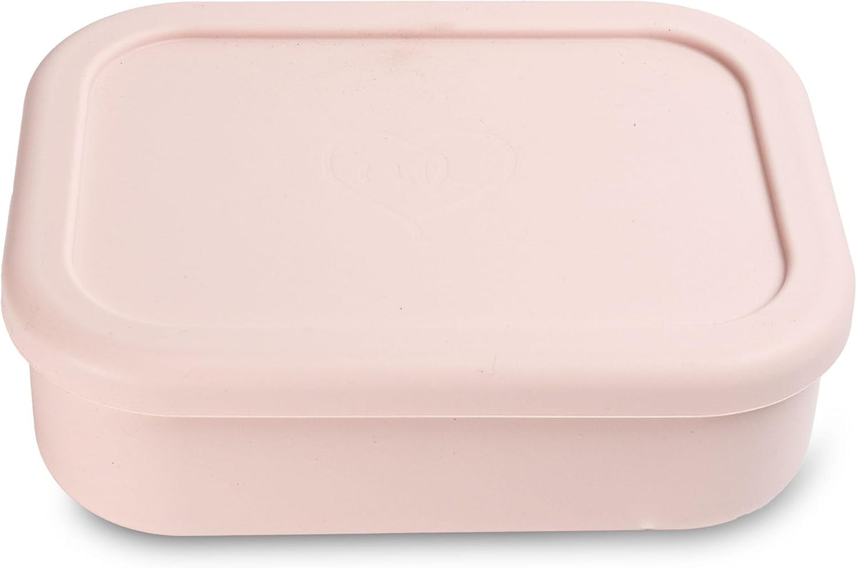 Ullabelle Leak Proof Bento Box Food-Grade Silicone Bento, BPA, Phthalate, Lead, & PVC Free - Bento Lunch Box for Daycare, Kids, & Adults - Leak Resistant Sets With Lids Snack Box Container (Peach)