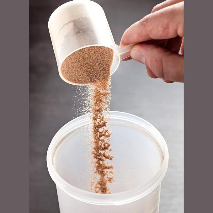 Plastic Measuring Scoop, (48 cc | 48 mL) Long Handle Spoons for Powders, Granules, Coffee, Pet Food, Baking Supplies, Protein and Other Dry Goods, BPA Free (Set of 5)