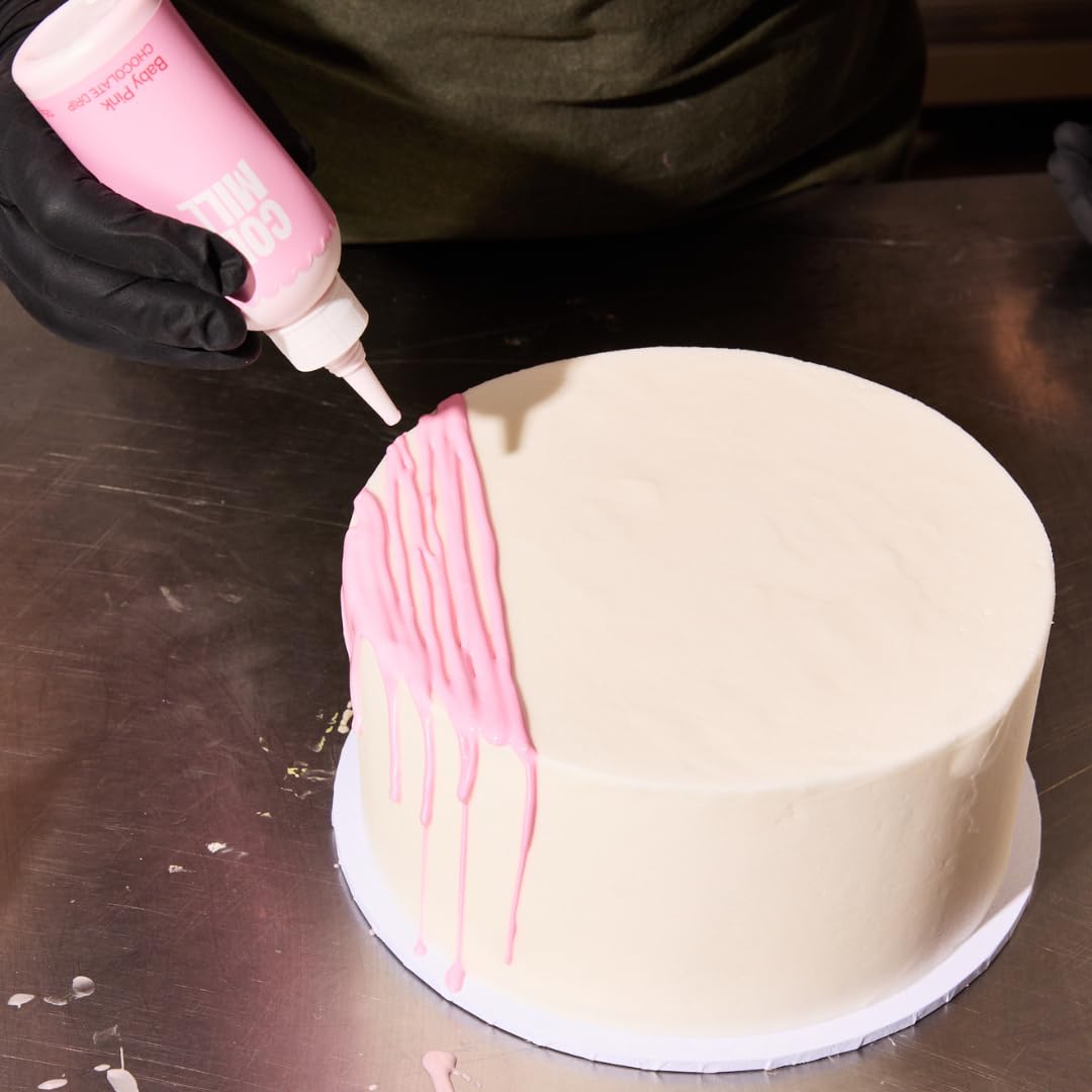 Colour Mill Chocolate Drip Easy-Melt Drizzle for Desserts, 125 Grams Baby Pink