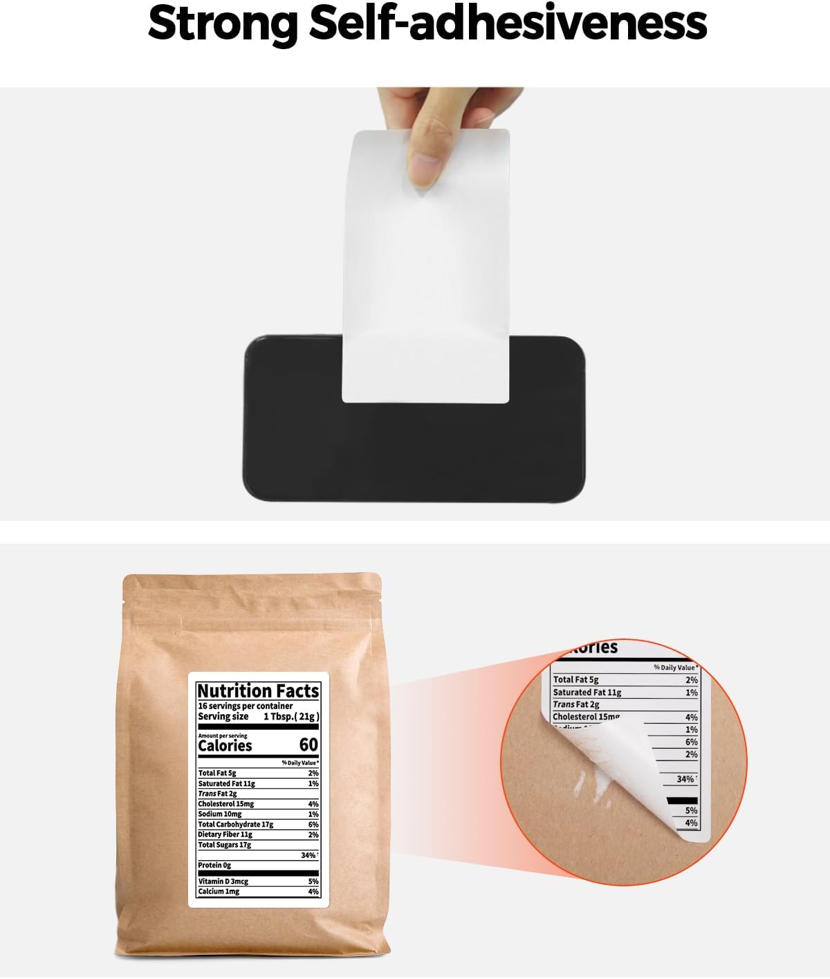 MUNBYN 3x5 Inch Thermal Shipping Labels, Multipurpose Fanfold Thermal Printer Labels for Small Businesses, Shipping Packages, 500 Sheets/1 Roll