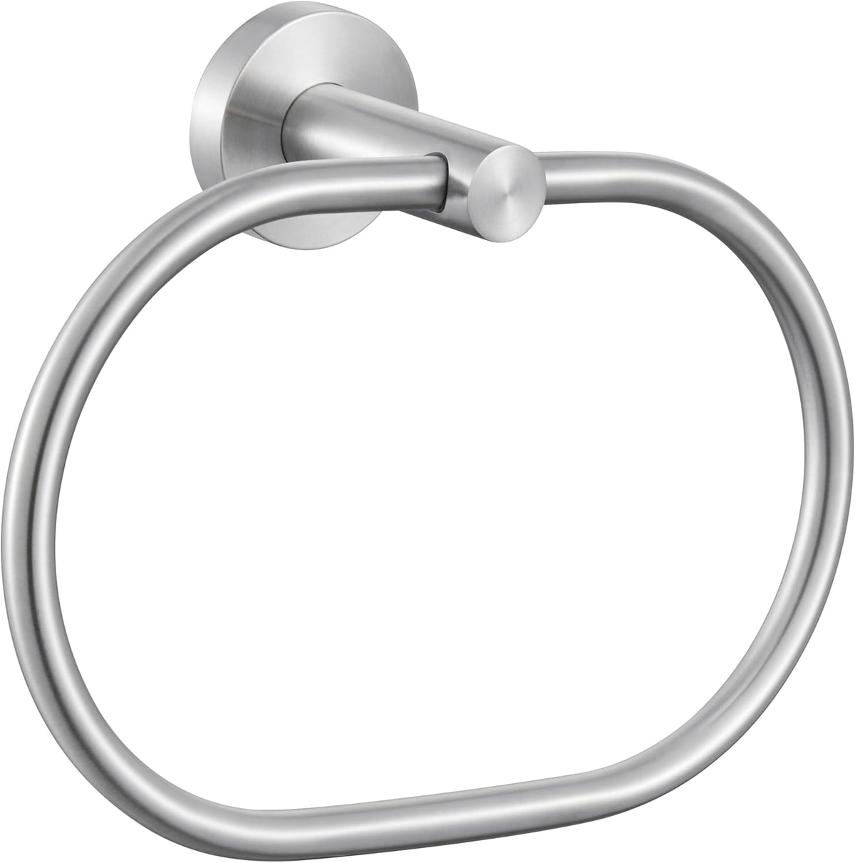 APLusee Oval Towel Ring Brushed Nickel, 304 Stainless Steel Towel Holder for Bathroom Kitchen, Wall Mounted