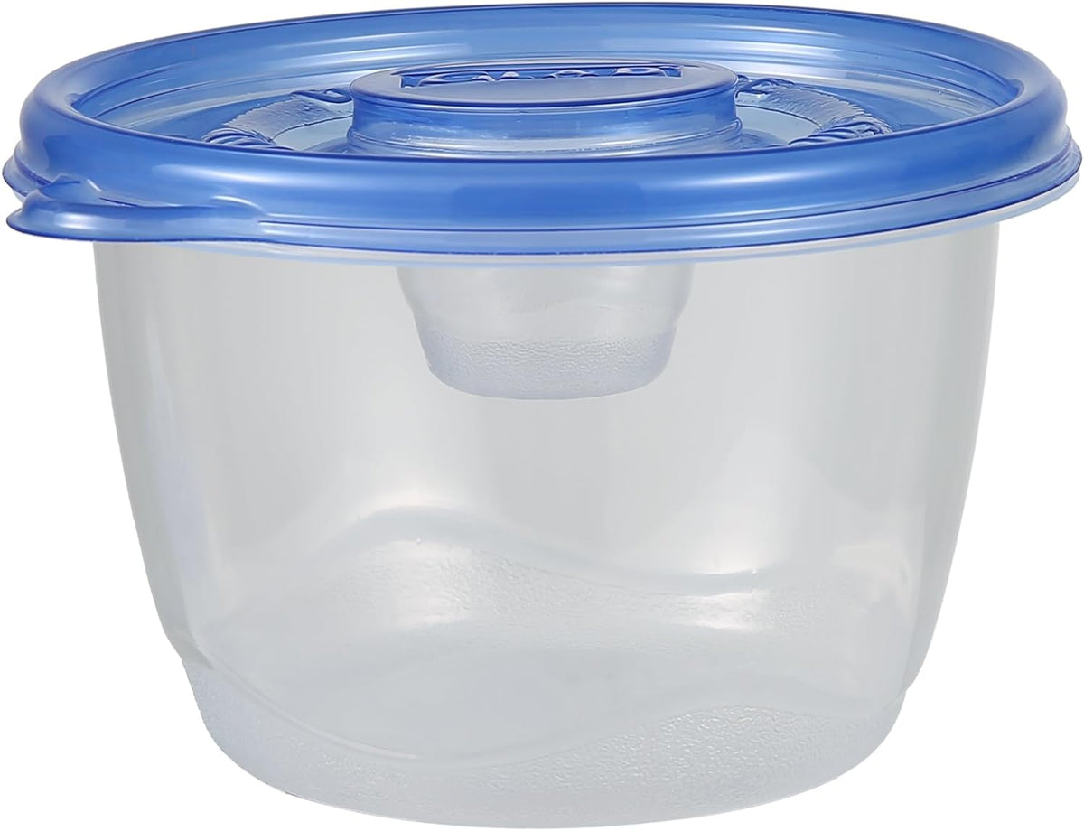 Glad GladWare To Go Lunch Food Storage Containers - Medium Round - Meal Container Holds up to 32 Ounces of Food - Lock Tight Seal, 4 Count