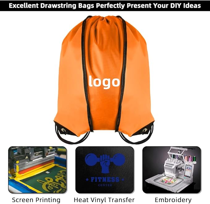GoodtoU Backpack, 100 Pcs Drawstring, 11.4L, 20 Colors, Nylon, Foldable, Adjustable Straps, Unisex, School, Travel, Sport, Work