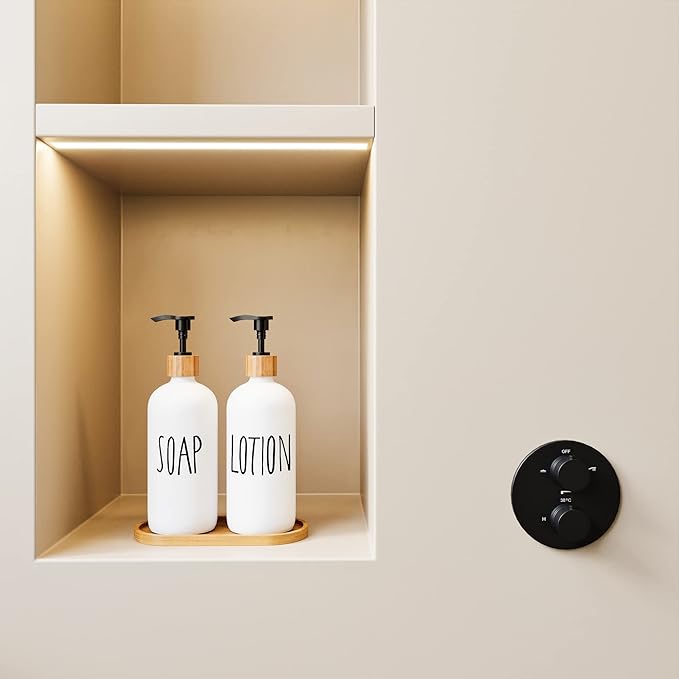 Soap Dispenser,Dish Soap Dispenser for Kitchen Sink.Glass Hand Soap Dispenser, Modern Farmhouse Decor Dish Soap Dispenser for Bathroom,Kitchen Sink Decor