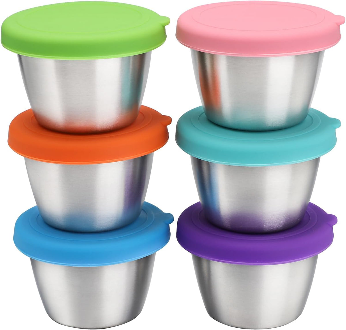 sauce cups reusable portion condiment containers small ramekin dipping sauces round bowls butter warmer small stainless steel bowl ramakan metal ramekins syrup salsa (Style01)
