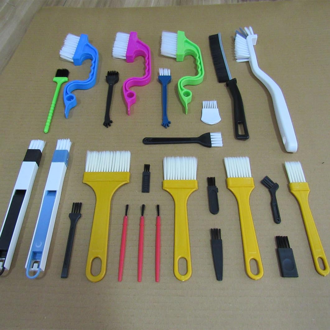 26Pcs Small Cleaning Brush,Crevice Cleaning Brushes Small Spaces,Gap Cleaning Tool Set,Window Groove Cleaning Brush,Crevice Cleaning Tool