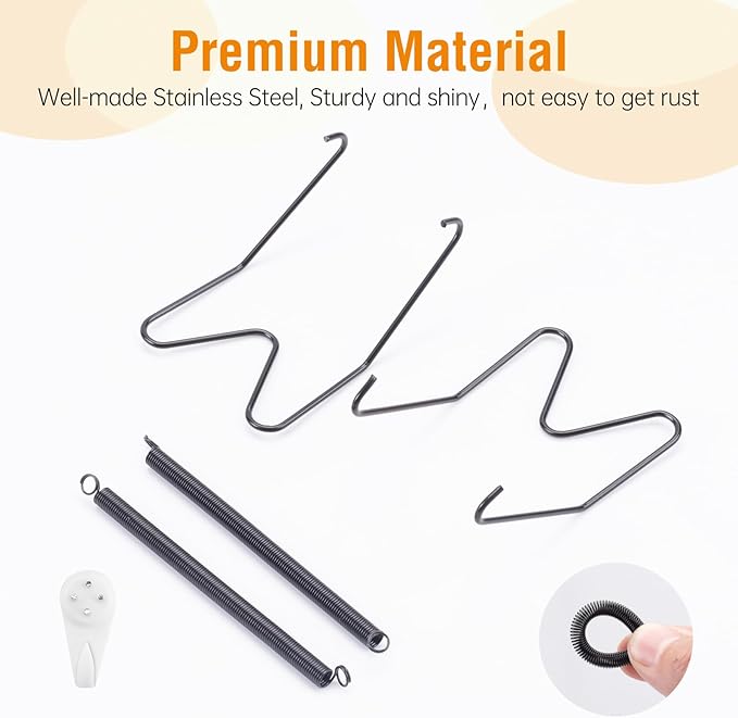 Bilillo Plate Hangers for The Wall, Suitable for 16''-20'' Decorative Plate,Invisible Heavy Duty Wire Plate Holder with Wall Hooks, Plate Hangers for Displaying Plates, Platter, Dish (Black)