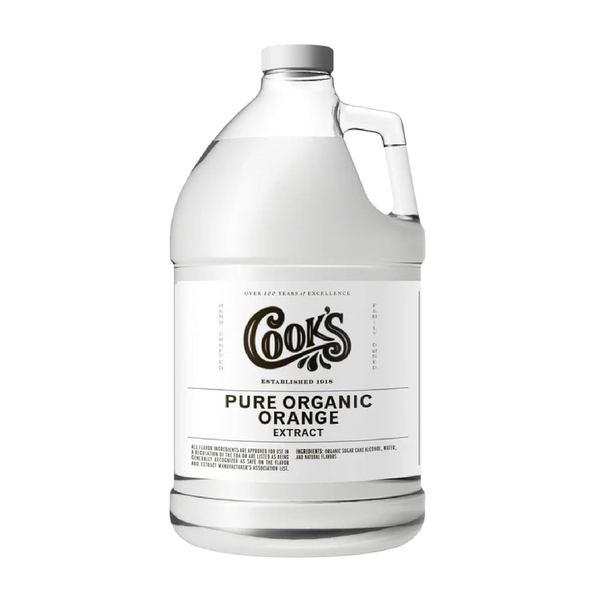 Cook's, Organic Orange Extract for Baking, Ice Cream, Cakes, Breads, 128 Ounces (1 Gallon)