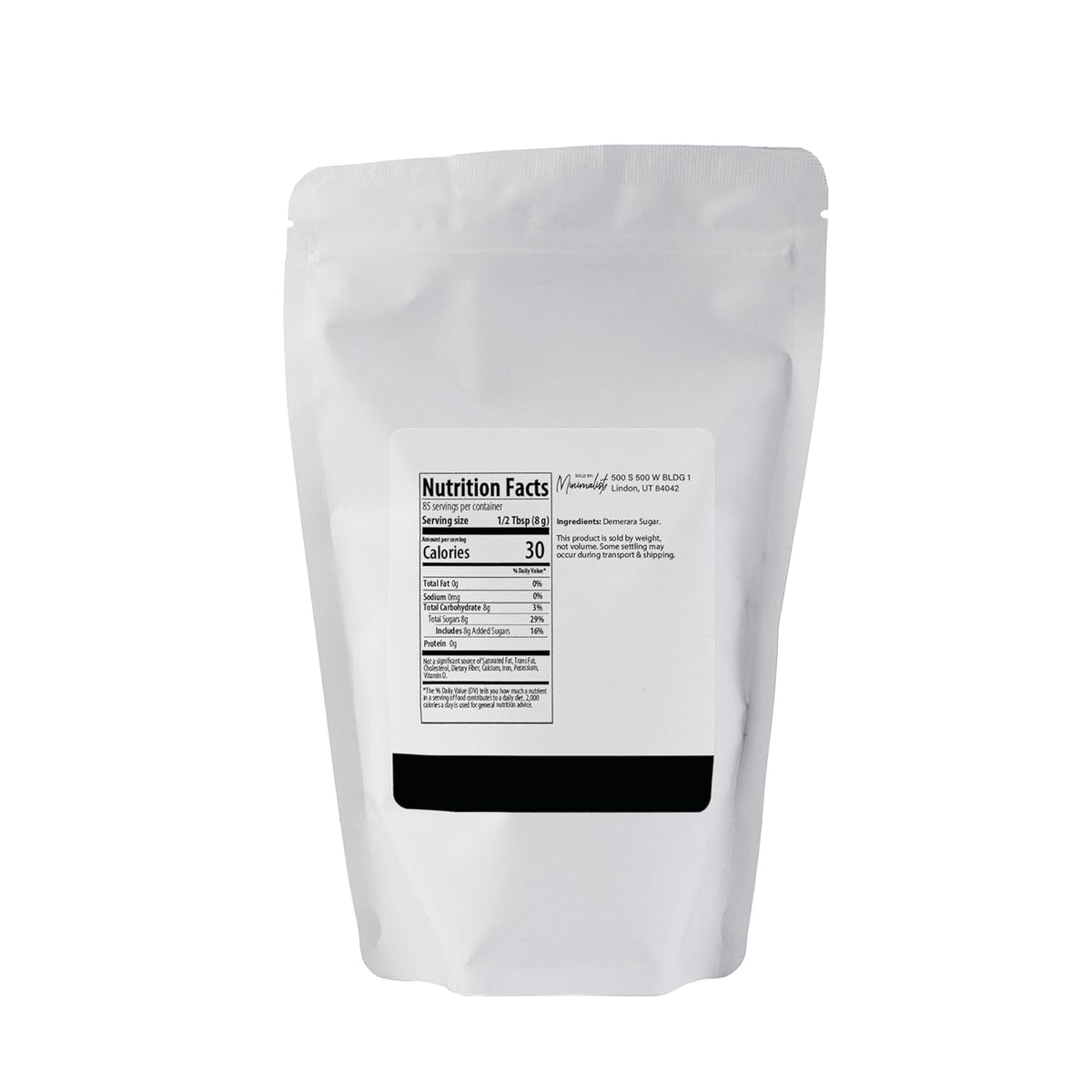Minimalist Demerara Sugar, Perfect for Baking and Sweetening Beverages (1.5 Pound)