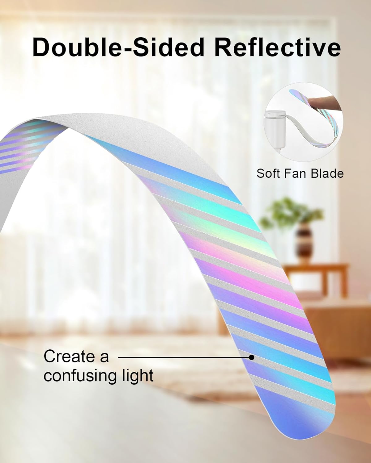 4 Pack Food Table Fan, 2000mAh USB Powered Rechargeable Food Fan, Portable Fan with Flexible Goose-Neck and Soft Blades for BBQ, Patio, Party (White)