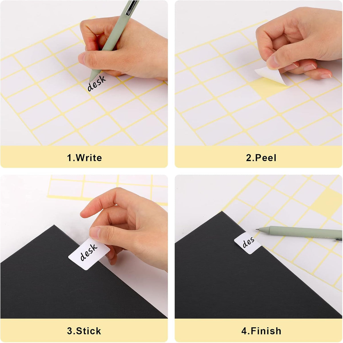 480 Pcs White Blank Labels Self Adhesive Library Book Spine Labels 1" x 1.5" Mailing Address Label Stickers Small Barcode Labels for Laser/Ink Jet Printers