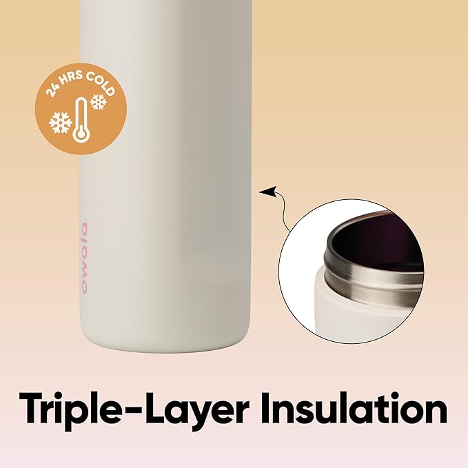 Owala FreeSip Insulated Stainless Steel Water Bottle with Straw, BPA-Free Sports Water Bottle, Great for Travel, 32 Oz, Daybreak