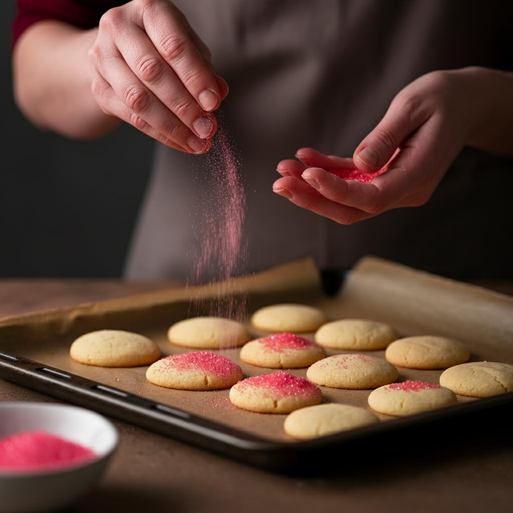 Bakerpan Red Sanding Sugar for Baking & Cookie Decorating - 5 Ounce Edible Red Sugar Sprinkles for Cookies, Cakes, Cocktails (Made In USA)