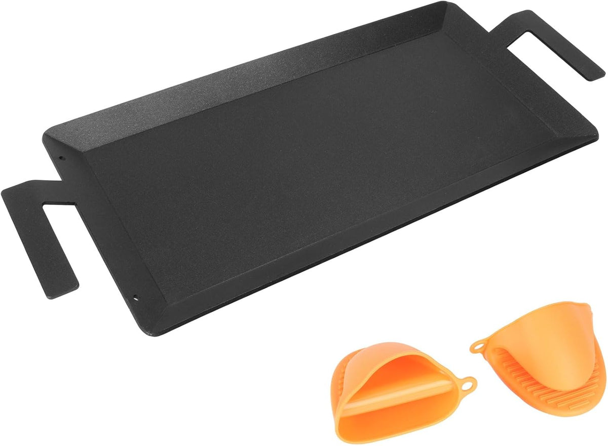 Carbon Steel Griddle - Professional Cookware Griddle Pan for Induction, Stove Top, Gas Grill, Cooktop, Electric and more, 24" x 10" NonStick Flat Top Griddle Plate Skillet, Indoor/Outdoor Use