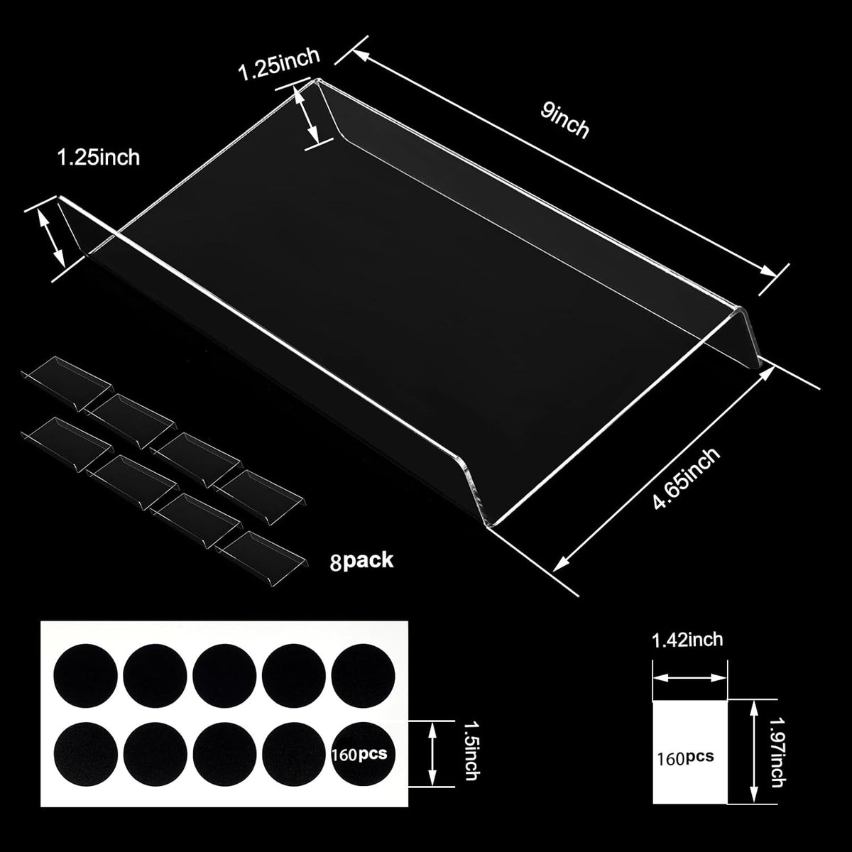 Acrylic Seasonings Spice Rack,Acrylic Spice Drawer Organizer,4 Tier,for Drawer/Countertop,Organize and Display Your Spices,and Seasonings(Jars not included)