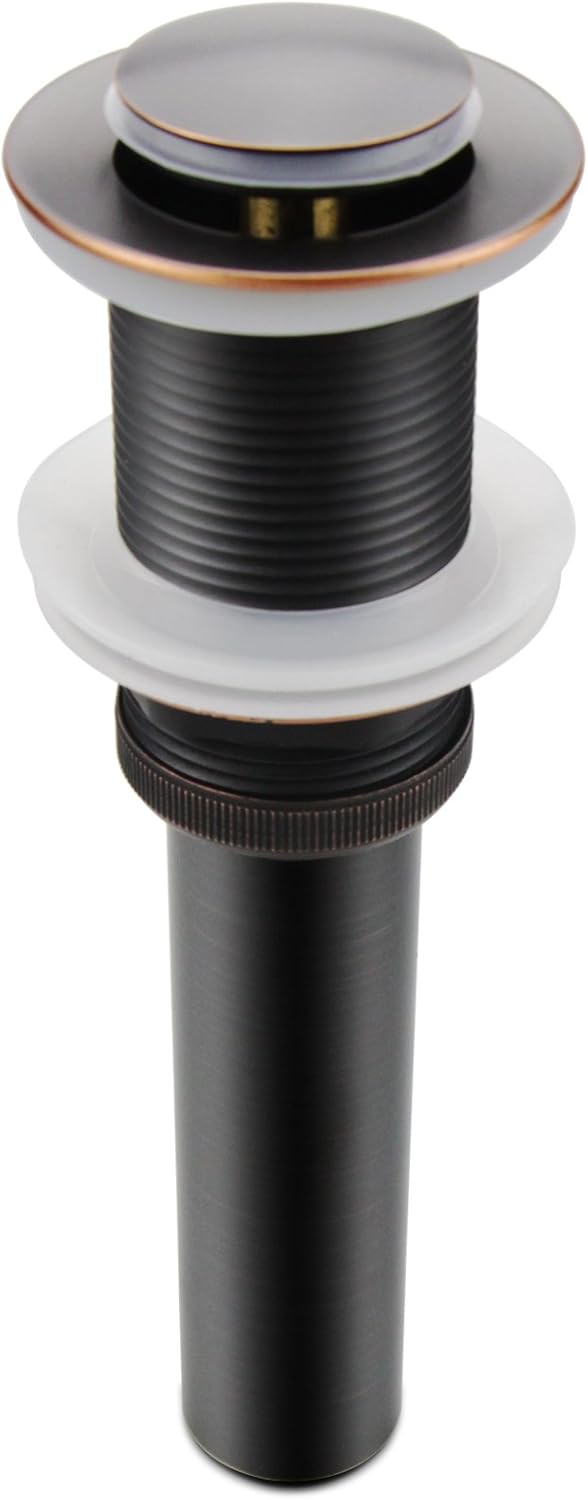 Oil Rubbed Bronze Pop Up Drain, Bathroom Vessel Lavatory Vanity Faucet Sink Drain Stopper, ORB without Overflow