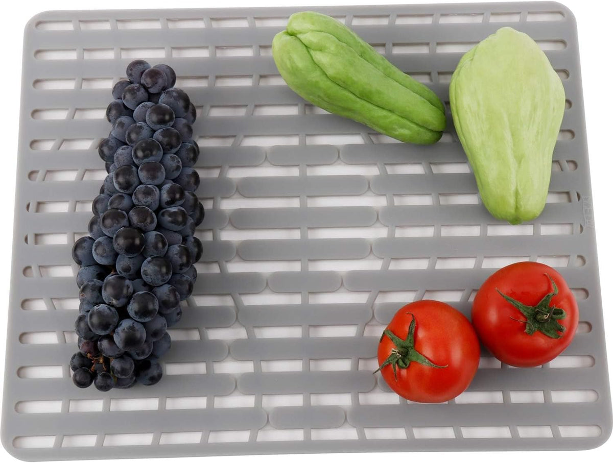 NICE DAY Sink Mat, Sink Protectors for Kitchen Sink By Better Housewares Wok Stand Strong Adsorption And Skid Resistance PVC Free Silicone Sink mat (2 Packs Sink Mats 16"x12.9" Large)