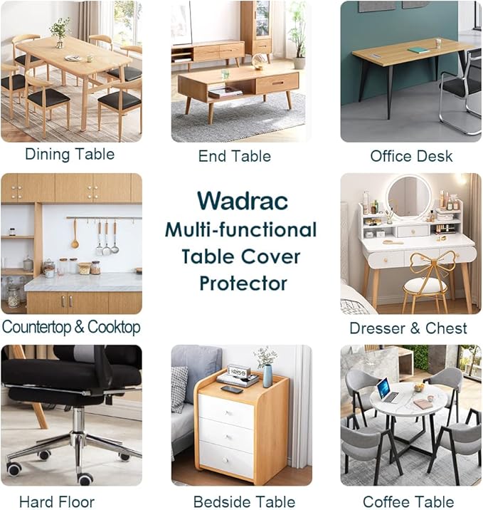 Square 28x28 inch 2 Sets Multisize 1.5mm Thick Clear PVC Table Cover Protector Customed Wooden Furniture Screen Protection Waterproof Crystal Plastic Square Tabletop Protective Pad for End Side Table