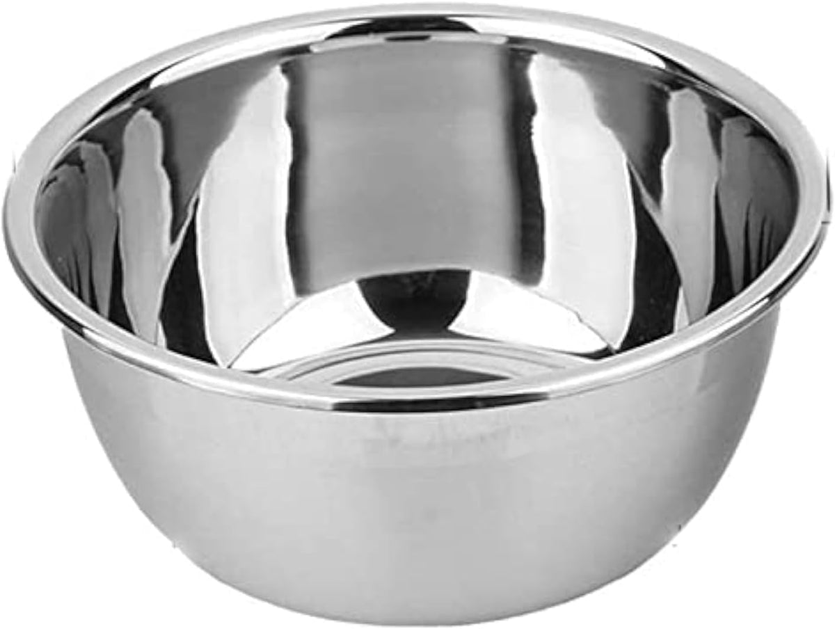 meleg otthon Stainless Steel Mixing Bowl, 5.8QT Salad Bowl, Metal Bowls, Stainless Steel Basin, Heavy Duty Deeper Edge Mirror Finish Dishwasher Safe Bowl (L)…