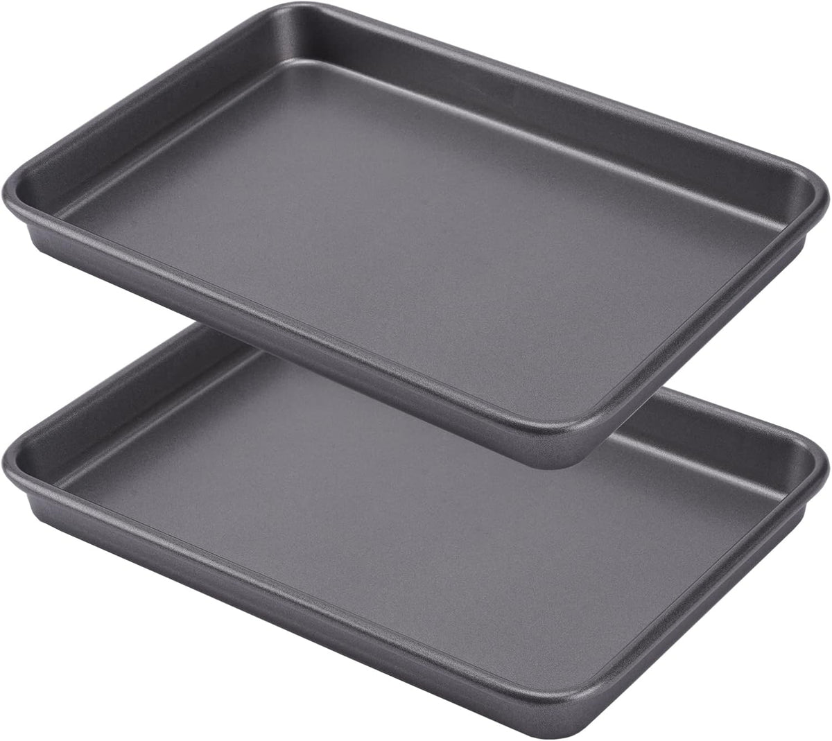 Thicken 1/4 Quarter Cookie Baking Sheet Pan 13.58 x 9.84Inch (Inner 12.8x9.06) Non-Stick Carbon Steel Bakeware 2 Pack