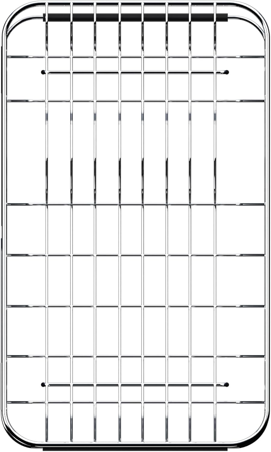 Stainless Steel Dish Drying Rack(15"L x 8.3"W x 4.2"D), Expandable Fruit & Vegetable Drain Rack over Sink, Dish Drainer Rack in Sink, with Stainless Steel Utensil Holder & 16" Silicone Mat