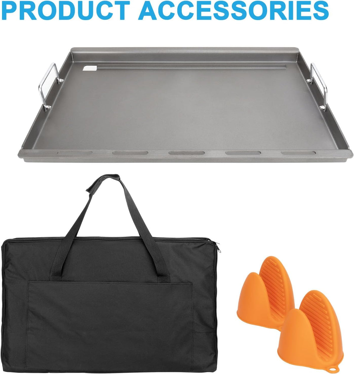 Full-Size Griddle Inserts for Weber Summit 400 Gas Grills, Flat Top Griddle for Weber Summit E-420/E-450/E-470/, Replace for 67550 Grates
