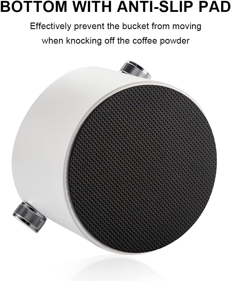Espresso Knock Box, Large Capacity & Non-Slip Base Coffee Knock Box, Barista Tools, Espresso Machine Accessories (Black)