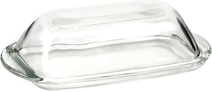 Anchor Hocking Glass Butter Dish with Cover, Single, Clear (8541936121)