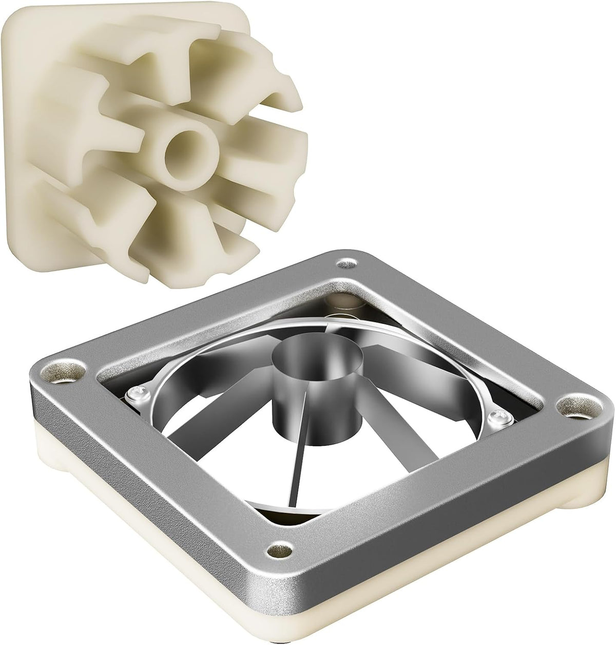 Fruit Chopper Replacement Blade & Push Block for Vegetable Chopper Dicers – Ultra Sharp Stainless Steel Apple Cutter, Easy to Install & Clean, Ideal for Home and Commercial Kitchens