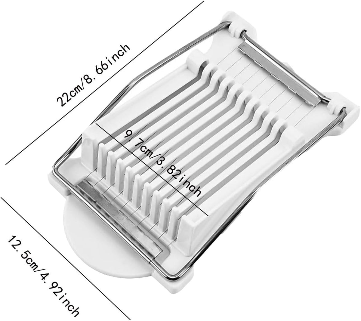 Generic Manual Fruit, Vegetable, Meat, Egg, Cheese, Bread Slicer, Stainless Steel Wires, Cutter, Strawberry Slicer, ABS+304 Stainless Steel, Dishwasher Safe