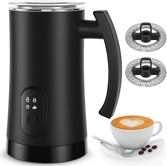 Electric Milk Frother, 4 in 1 Milk Steamer,11.8oz/350ml Automatic Warm and Cold Foam Maker for Coffee,Latte, Cappuccino, Macchiato, Hot Chocolate