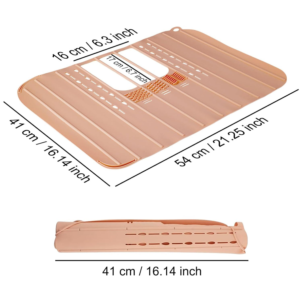 Sink Foldable Cover for Counter Space - Makeup Brush Cleaning Mat - Bathroom Makeup Tools Organizer Space Saver Bathroom Sink Silicone Cover
