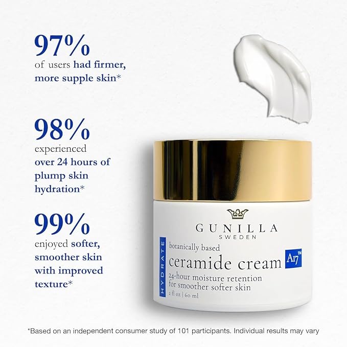 GUNILLA Ceramide Cream A17-17 Actives & Herbals. Plant-Based. No Added Fragrance. Vegan. (2 oz)