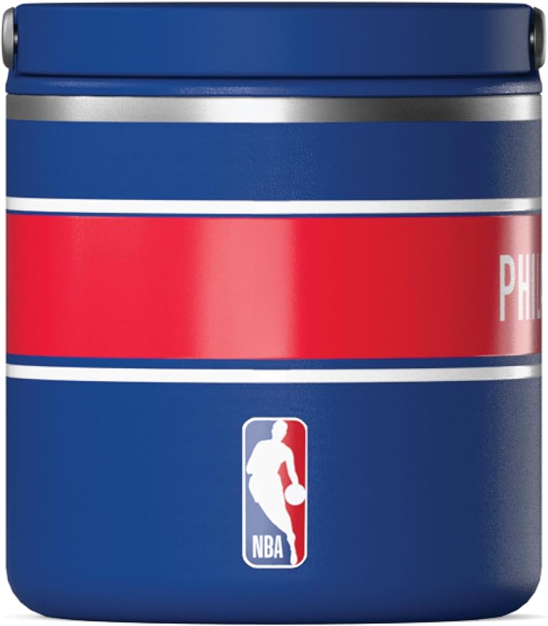 Hydrapeak x NBA Officially Licensed Philadelphia 76ers 25oz Stainless Steel Vacuum Insulated Thermos Food Jar with Handle, Wide Mouth Leak-Proof Soup Thermos for Adults, 10 Hours Hot and 16 Hours Cold