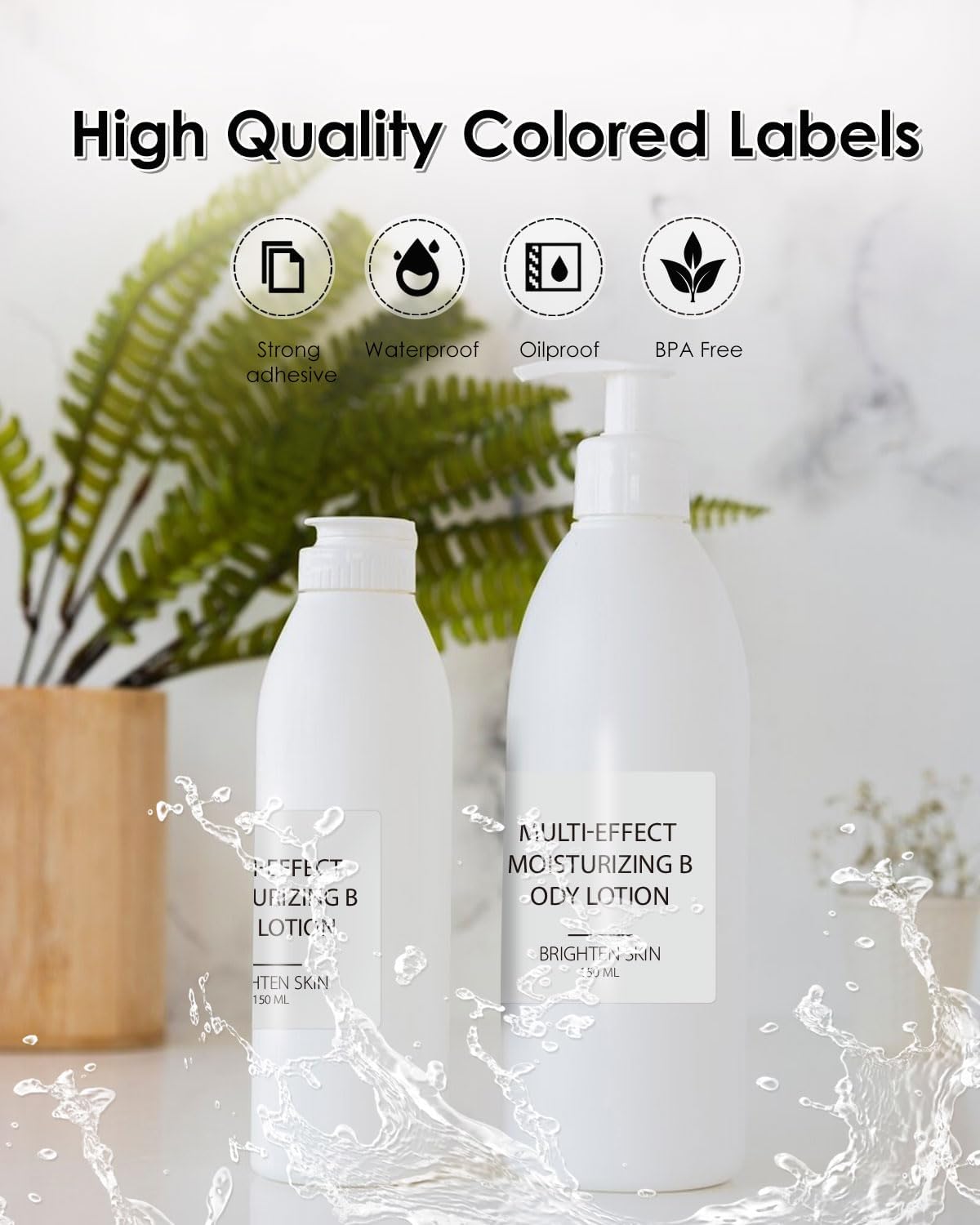 iEager White Square Thermal Label Stickers, 2"x2" Self-Adhesive Square Direct Thermal Labels with Perforation Line, 500 Sheets/Roll