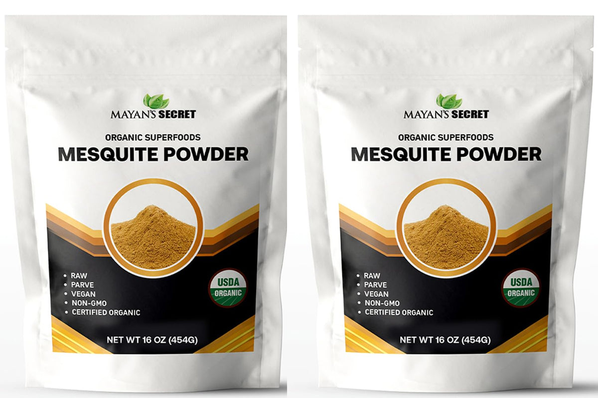Mesquite Powder USDA Certified Non GMO, Vegan Protein Superfood Natural Fiber - Perfect for Smoothies and Baking 16 Ounces (1 Pound (Pack of 2))