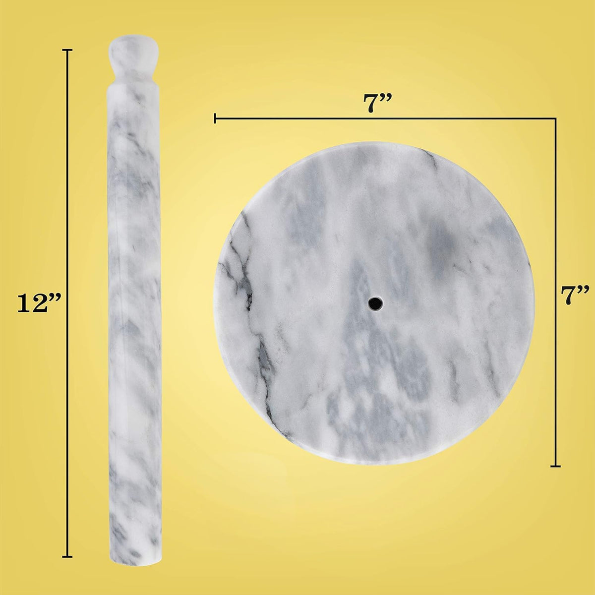 Homeries Marble Paper Towel Holder – Deluxe Upright Towel Dispenser for Kitchen Countertop, Cabinet & Bathrooms – Non Steel & Non Plastic Design – Heavy Duty, Solid Paper Towel Holder Stand (White)
